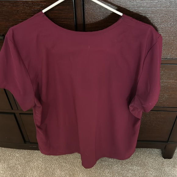 Wine color scrub top.. - Picture 3 of 3